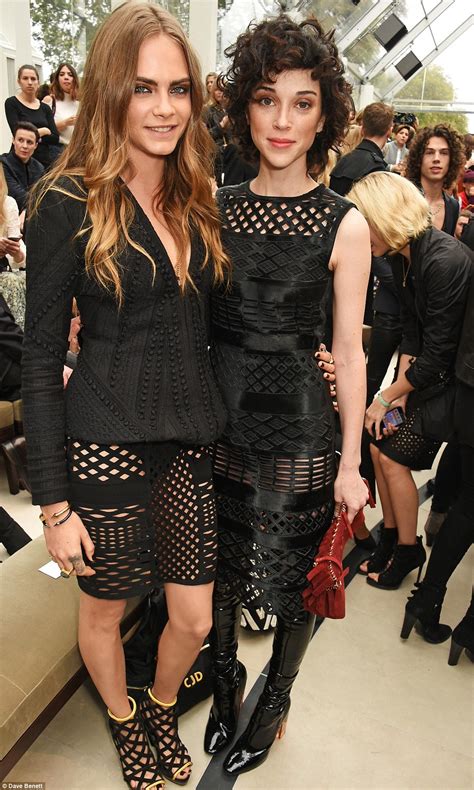 burberry cara delevingne st vincent|London Fashion Week: Cara Delevingne and St .